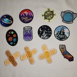 Iron On Patches Space Planets Camping Hiking Band Aid Embroidered Applique